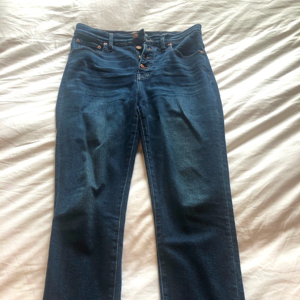 Madewell jeans - button top, crop
